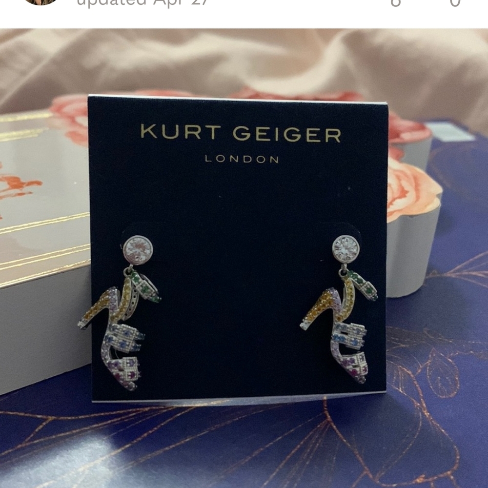 Kurt Geiger Crystal Embellished Shoe Earrings